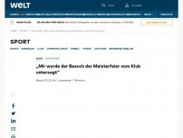 Bild zum Artikel: „Mir wurde der Besuch der Meisterfeier vom Klub untersagt“