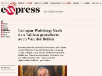 Bild zum Artikel: Erdogan-Wahlsieg: Nach den Taliban gratulierte auch Van der Bellen