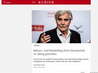 Bild zum Artikel: Bühnen- und Filmliebling Peter Simonischek 76-jährig gestorben