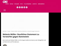 Bild zum Artikel: Melanie Müller: Deutliches Statement zu Vorwürfen gegen Rammstein