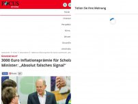 Bild zum Artikel: Gesetzentwurf: 3000 Euro Inflationsprämie für Scholz und...