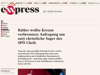 Bild zum Artikel: Babler wollte Kreuze verbrennen: Aufregung um anti-christliche Sager des SPÖ-Chefs