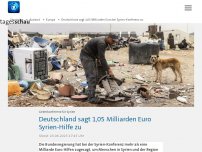 Bild zum Artikel: Deutschland sagt 1,05 Milliarden Euro bei Syrien-Konferenz zu