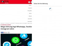 Bild zum Artikel: Tausende Nutzer melden Probleme - Mega-Störung bei Whatsapp, Facebook und Instagram