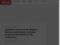 Bild zum Artikel: „Gehören nicht auf die Bühne“: Madsen und Donots schicken deutliche Botschaft an Till Lindemann