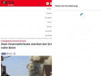 Bild zum Artikel: „Müssen vom Schlimmsten ausgehen“ - Zwei Feuerwehrleute nach Großbrand bei Bonn vermisst