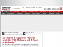 Bild zum Artikel: Ex-Formel-1-Ingenieur: 'Würde mich für V10-Motoren mit E-Fuels entscheiden'