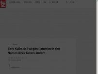 Bild zum Artikel: Sara Kulka soll wegen Rammstein den Namen ihres Katers ändern