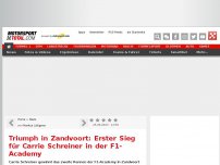 Bild zum Artikel: Triumph in Zandvoort: Erster Sieg für Carrie Schreiner in der F1-Academy