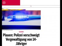 Bild zum Artikel: Plauen: Polizei verschweigt Vergewaltigung von 14-Jähriger