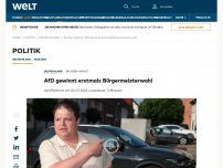 Bild zum Artikel: AfD gewinnt erstmals Bürgermeisterwahl