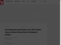 Bild zum Artikel: Fernsehgarten gestrichen: Das ZDF erklärt, wieso Andrea Kiewel ihren Sendeplatz verliert