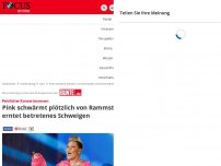 Bild zum Artikel: Schweigen vom Publikum: Pink schwärmt auf Konzert von...