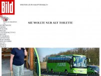 Bild zum Artikel: Sie war nur kurz auf Toilette - Flixbus vergisst Rentnerin auf Parkplatz