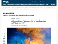 Bild zum Artikel: Klimaaktivisten bekennen sich zu Brandanschlag auf fabrikneue SUV