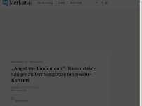 Bild zum Artikel: „Angst vor Lindemann“: Rammstein-Sänger ändert Songtexte bei Berlin-Konzert