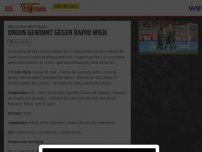 Bild zum Artikel: Union gewinnt gegen Rapid Wien