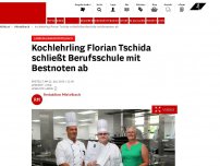 Bild zum Artikel: Landesklinikum Mistelbach - Kochlehrling Florian Tschida schließt Berufsschule mit Bestnoten ab