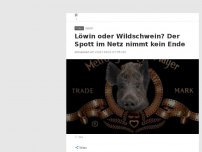 Bild zum Artikel: Löwin oder Wildschwein? Der Spott im Netz reist nicht ab