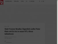 Bild zum Artikel: Statt Yvonne Woelke: Eigentlich sollte Peter Klein mit Ex Iris in neuer RTL-Show teilnehmen