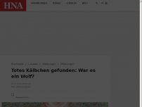 Bild zum Artikel: Totes Kälbchen in Spangenberger Stadtteil gefunden: War es ein Wolf?