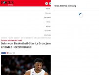Bild zum Artikel: Zustand mittlerweile stabil - Sohn von Basketball-Star LeBron James erleidet Herzstillstand