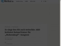 Bild zum Artikel: Er singt den Hit auch weiterhin: ARD kritisiert Roland Kaiser für „Mohrenkopf“-Songtext