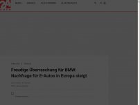 Bild zum Artikel: Freudige Überraschung für BMW: Nachfrage für E-Autos in Europa steigt