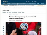 Bild zum Artikel: Marokkos Verteidigerin sorgt mit ihrem Hidschab für ein Novum bei der WM