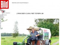 Bild zum Artikel: 2 Wochen lang mit Tempo 20 - Rentner fährt mit Ackerfräse 1500 km in den Urlaub