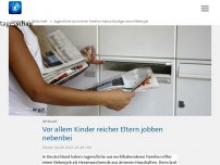 Bild zum Artikel: Jugendliche aus reichen Familien haben häufiger einen Nebenjob