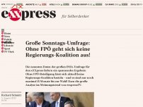 Bild zum Artikel: Große Sonntags-Umfrage: Ohne FPÖ geht sich keine Regierungs-Koalition aus!
