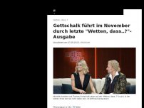 Bild zum Artikel: Gottschalk führt durch letzte 'Wetten, dass..?'-Ausgabe