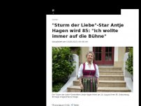 Bild zum Artikel: 'Sturm der Liebe'-Star Antje Hagen wird 85: 'Ich wollte immer auf die Bühne'