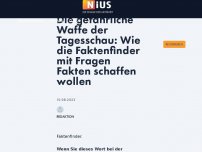 Bild zum Artikel: Die gefährlichste Waffe der Tagesschau: Wie die Faktenfinder mit Fragen Fakten schaffen wollen