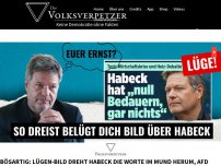 Bild zum Artikel: Bösartig: Lügen-BILD dreht Habeck die Worte im Mund herum, AfD dankt