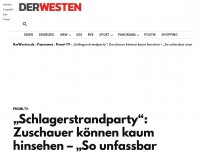Bild zum Artikel: „Schlagerstrandparty“: Zuschauer können kaum hinsehen – „So unfassbar unangenehm“