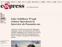 Bild zum Artikel: Fake: Gebühren-TV gab Grünen-Sprecherin in Interview als Passantin aus