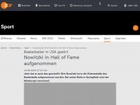 Bild zum Artikel: Nowitzki in Hall of Fame aufgenommen