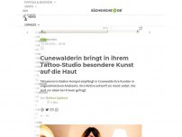 Bild zum Artikel: Cunewalderin bringt in ihrem Tattoo-Studio besondere Kunst auf die Haut