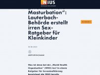 Bild zum Artikel: „Frühkindliche Masturbation“: Lauterbach-Behörde erstellt irren Sex-Ratgeber für Kleinkinder