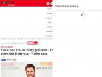 Bild zum Artikel: Maurice Gajda - Tweet von Frauke Petry gefälscht - RTL schmeißt Moderator fristlos raus