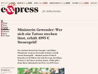 Bild zum Artikel: Ministerin Gewessler: Wer sich ein Tattoo stechen lässt, erhält 1095 € Steuergeld!