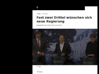 Bild zum Artikel: Fast zwei Drittel wünschen sich neue Regierung