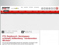 Bild zum Artikel: FT2 Zandvoort: Verstappen schimpft Hülkenberg 'verdammten Wichser'