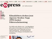 Bild zum Artikel: Klimaklebern drohen jetzt rigorose Strafen: Nepp (FPÖ) fordert Führerscheinentzug
