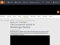 Bild zum Artikel: VW-Currywurst zurück in Wolfsburger Kantine