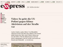 Bild zum Artikel: Video: So geht die US-Polizei gegen Klima-Aktivisten auf der Straße vor