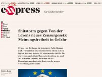 Bild zum Artikel: Shitstorm gegen Von der Leyens neues Zensurgesetz: Meinungsfreiheit in Gefahr