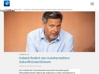 Bild zum Artikel: Auftakt zur IAA: Habeck fordert von Autoherstellern Zukunftsinvestitionen